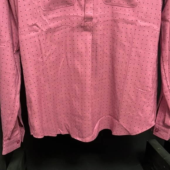 Loft- 3/4 button blouse mauve with black dot - Picture 3 of 6